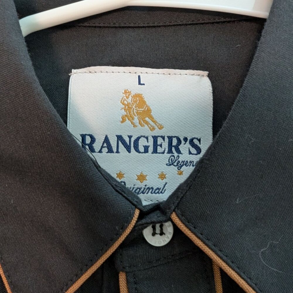Rangers Original Pearl Snap Guacho - Men's L - Picture 3 of 6